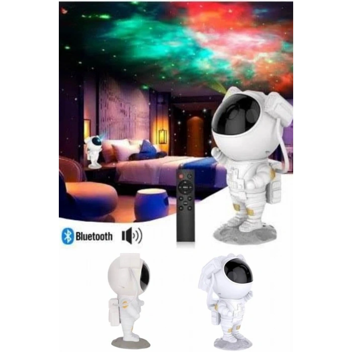 VipMarketim Projeksiyon Astronot Lamba Speaker Sevimli Astronot Bluetooth Hoparlör