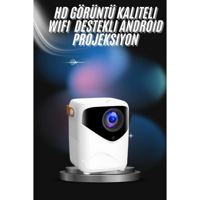 VipMarketim Projeksiyon Ev Sineması Bluetooth 4k HD Kaliteli Görüntü Kumandalı