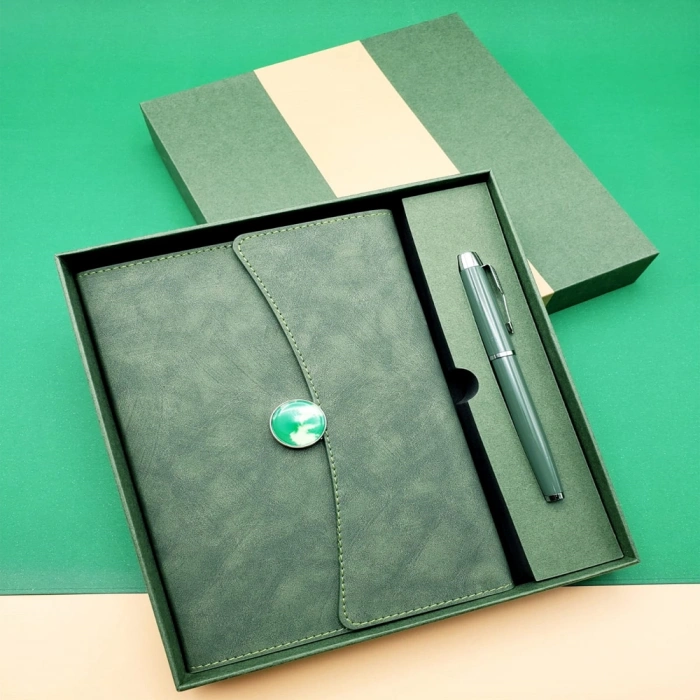 VipMarketim Promosyon Defter Kalem Seti Yeşil Renk