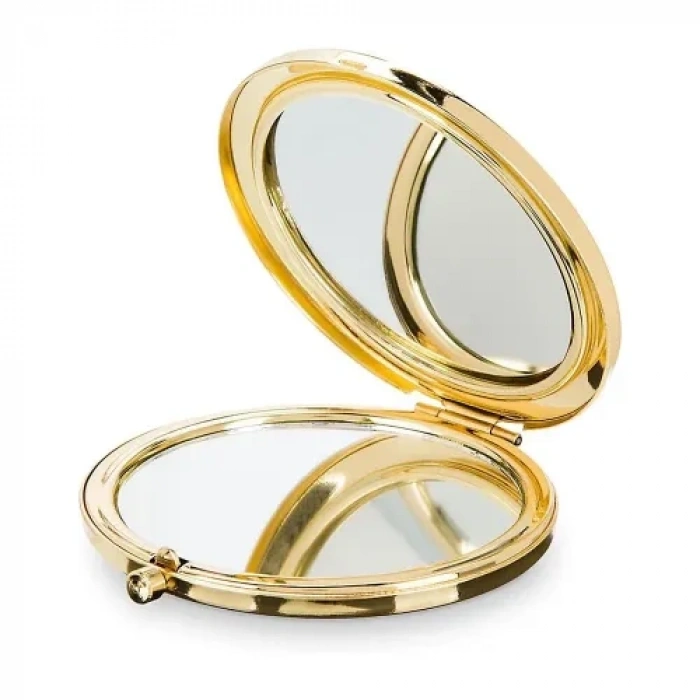 VipMarketim Promosyon Yuvarlak Cep Aynası Gold Renk