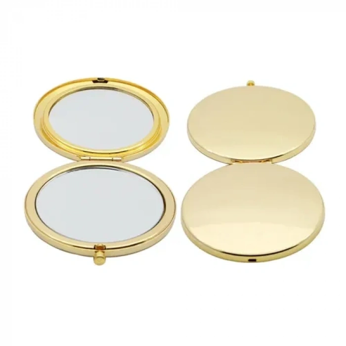 VipMarketim Promosyon Yuvarlak Cep Aynası Gold Renk
