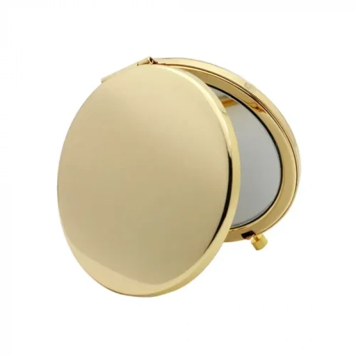 VipMarketim Promosyon Yuvarlak Cep Aynası Gold Renk