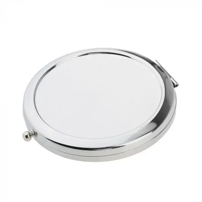 VipMarketim Promosyon Yuvarlak Cep Aynası Gümüş Renk
