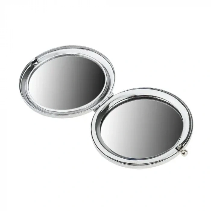 VipMarketim Promosyon Yuvarlak Cep Aynası Gümüş Renk