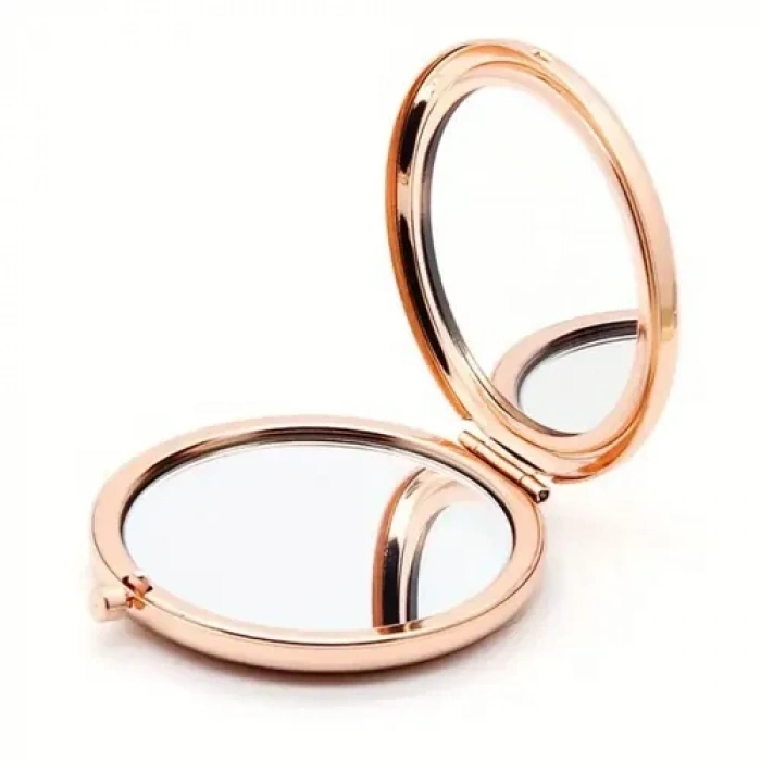 VipMarketim Promosyon Yuvarlak Cep Aynası Rose Renk