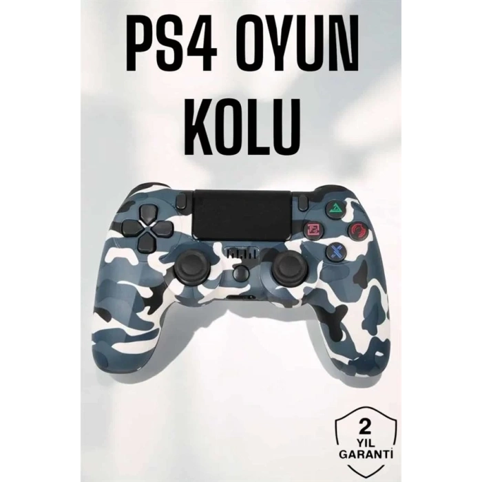 VipMarketim PS4 Oyun Kolu Kamuflaj Desenli Joystick