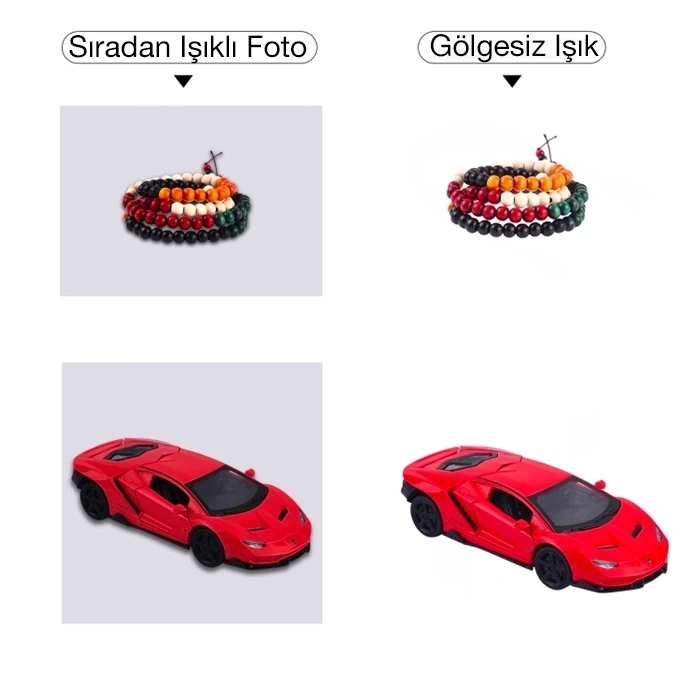 VipMarketim PULUZ 20x20cm Gölgesiz Ürün Fotoğraf Çekim LED Işık Paneli-(5775)