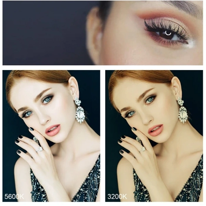 VipMarketim PULUZ 6.3 inch 16cm Ring LED Canlı Yayın Bluetooth Tripod Vlogging Selfie Light-(5775)