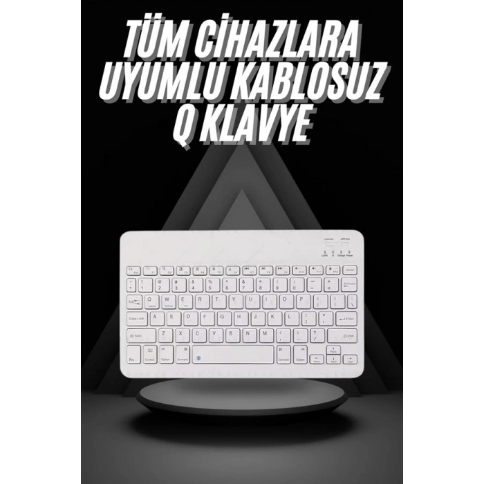 VipMarketim Q Klavye Türkçe Bluetooth Klavye Tüm Cihazlara Uyumlu Kablosuz