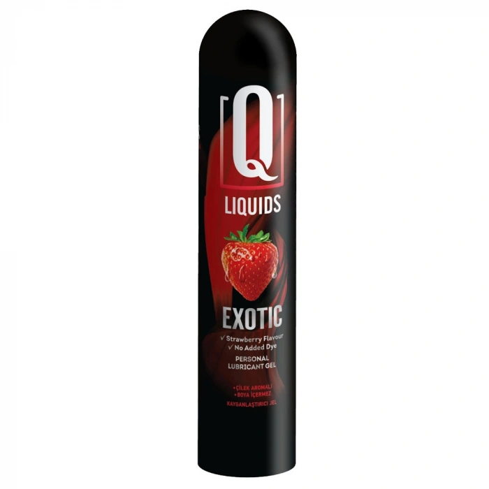 VipMarketim Q Liquids Exotic Çilek Aromalı Kayganlaştırıcı Jel 125 Ml  (yeni Ambalaj)