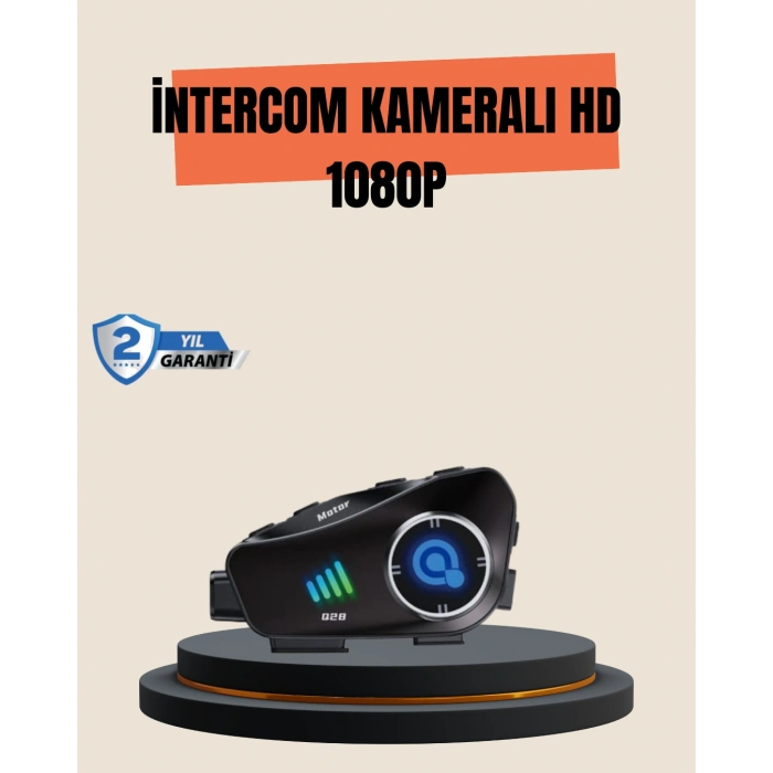 VipMarketim Q28 Motosiklet Kask Bluetooth Kulaklık Full HD 1080P Kamera