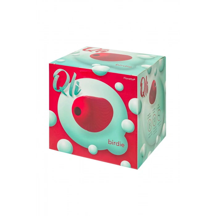 VipMarketim Qli By Flovetta Birdieden Vakum Dalgası Klitoral Uyarıcı, Silikon, Kırmızı, 6,3 Cm
