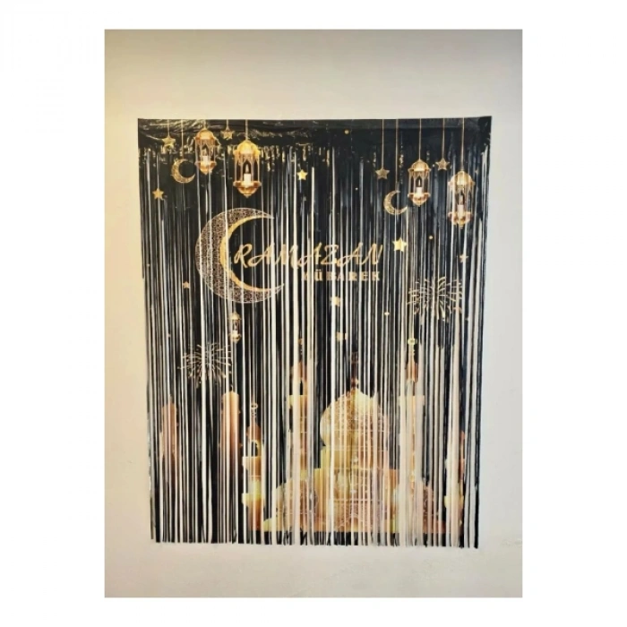 VipMarketim Ramazan Metalize Perde Süs