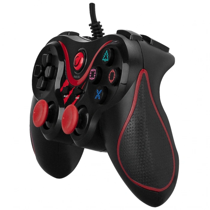 VipMarketim RAMPAGE SG-R601 Kırmızı PC/PS3 1.8mt Kablolu Çift Titreşimli GAMEPAD(1923)