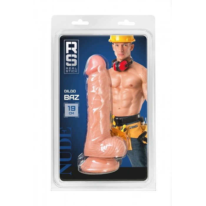 VipMarketim RealStick Çıplak Baz, PVC, et, 19 cm gerçekçi yapay penis