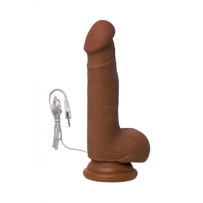 VipMarketim Realstick Elite Mulatto Gerçekçi Vibratör, Kahverengi, 13 Cm