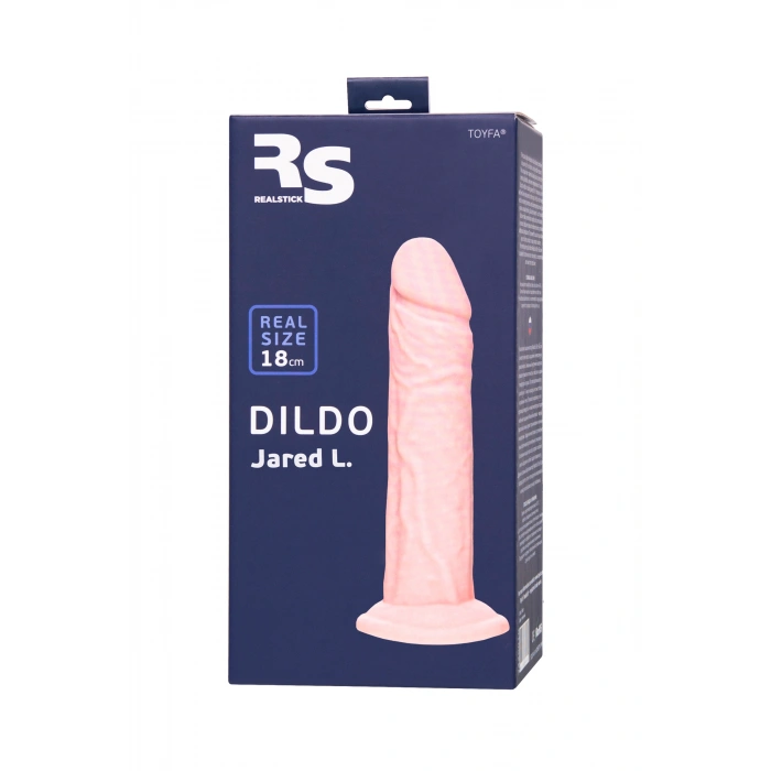 VipMarketim Realstick Silicone Jared L Yapay Penis, Silekspan, Çıplak, 18 Cm