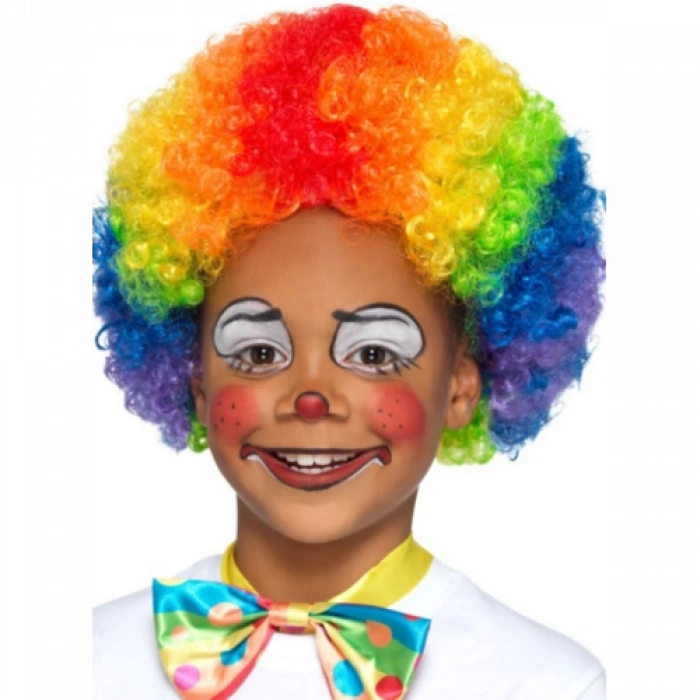 VipMarketim Rengarenk Kıvırcık Afro Peruk Bonus Saç