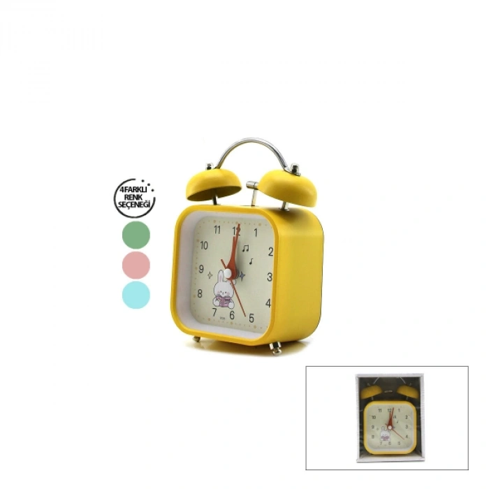 VipMarketim Renkli Kare Masa Çalar Saati