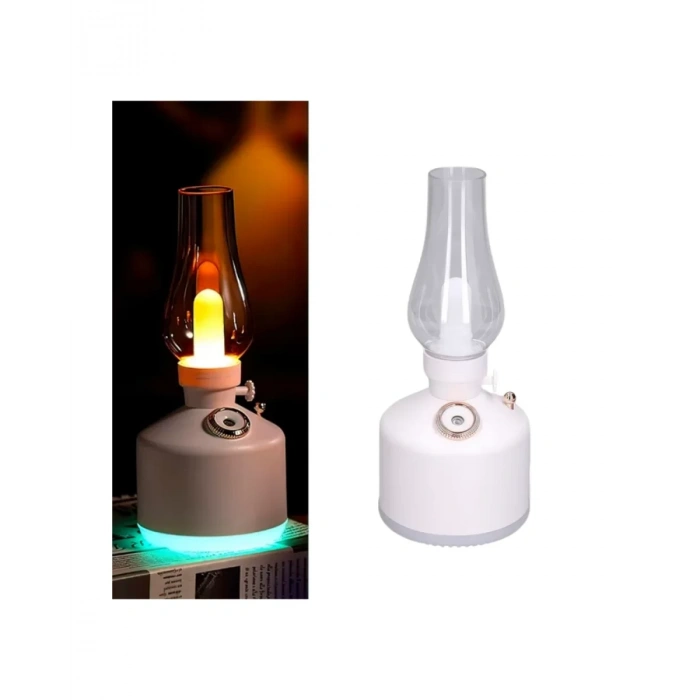 VipMarketim Retro LED Işıklı 1200 mAh Şarjlı Aroma Difüzörü 280 ml Su Kapasiteli