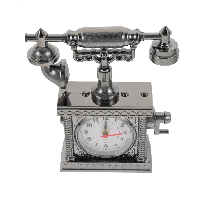 VipMarketim Retro Telefon Görünümlü Çalar Saat Masa ve Raf Dekoru