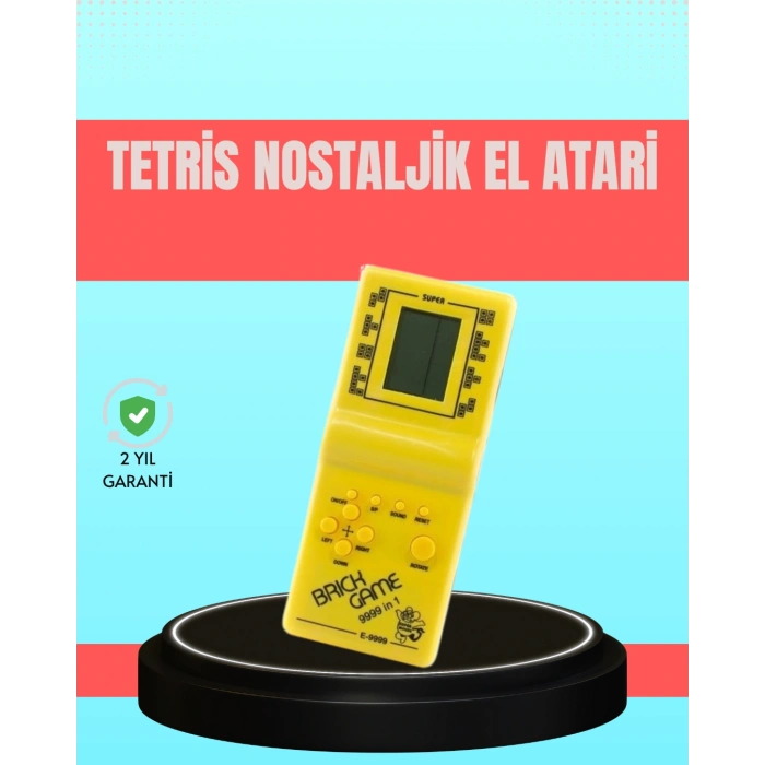 VipMarketim Retro Tetris El Aterisi – Pil ile Çalışan Taşınabilir Mini Oyun Konsolu