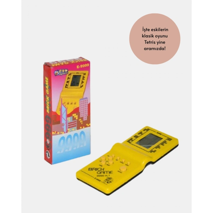 VipMarketim Retro Tetris El Aterisi – Pil ile Çalışan Taşınabilir Mini Oyun Konsolu
