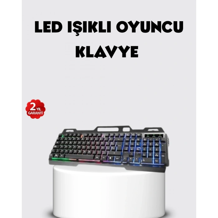 VipMarketim RGB Aydınlatmalı Klavye Mouse Seti – USB Bağlantılı Türkçe Q Ayarlanabilir DPI Ergonomik Yapı