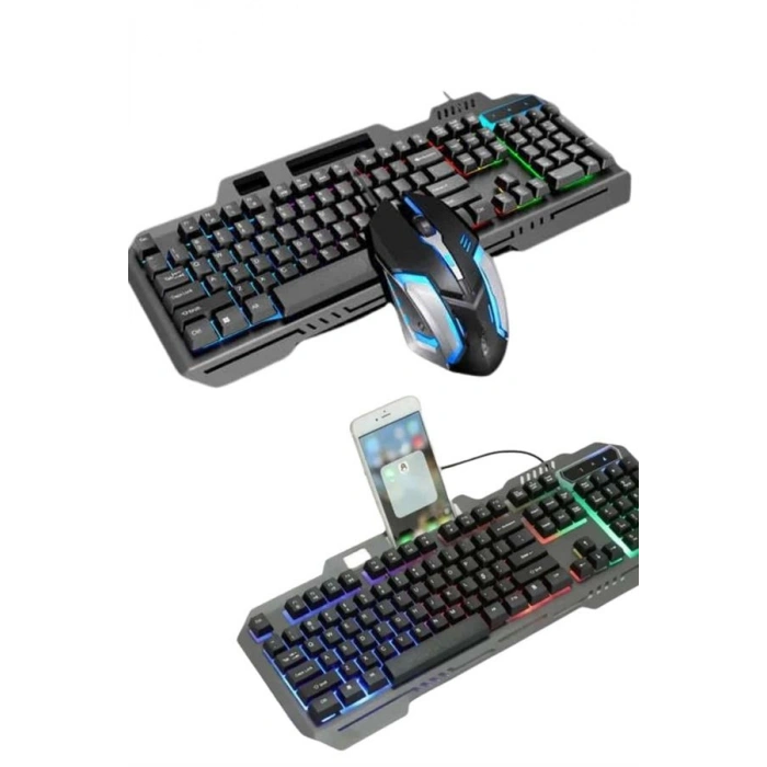VipMarketim RGB Işıklı Gaming Oyuncu Klavye Q Klavye Mouse Hediyeli
