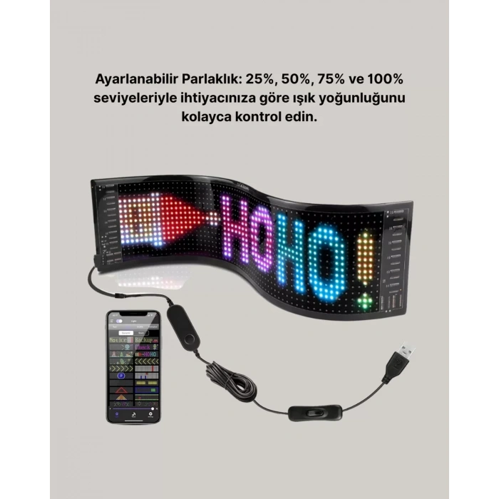 VipMarketim RGB LED Panel Renkli Işık Efektli Dekoratif Aydınlatma