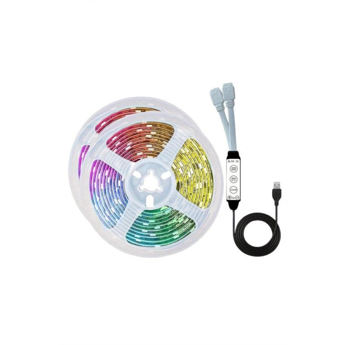 VipMarketim RGB Neon Şerit Led Lamba 10 Metre İç Mekan Tasarımına Uygun