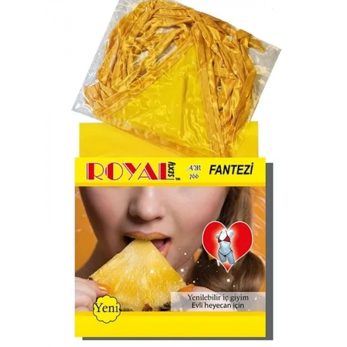 VipMarketim Royal Yenilebilir Tanga Sütyen Ananas Aromalı