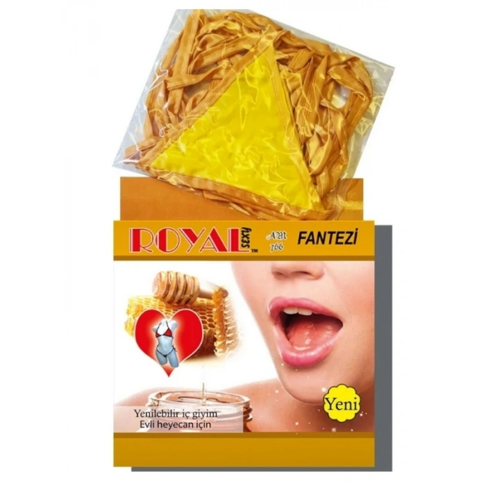 VipMarketim Royal Yenilebilir Tanga Sütyen Bal Aromalı
