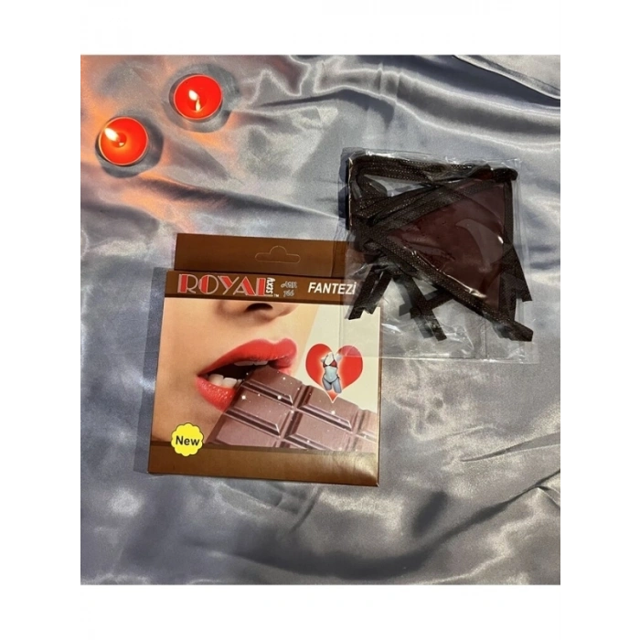 VipMarketim Royal Yenilebilir Tanga Sütyen Çikolata Aromalı