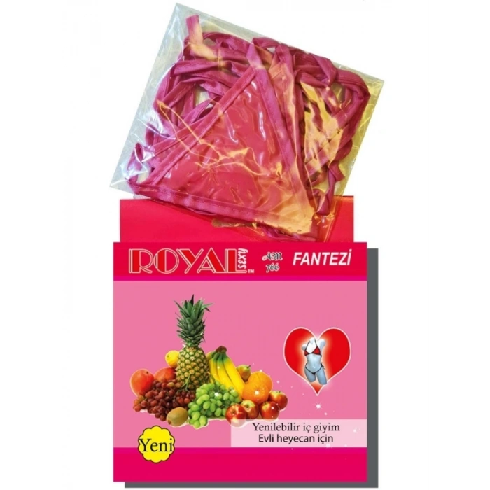 VipMarketim Royal Yenilebilir Tanga Sütyen Karışık Meyve Aromalı