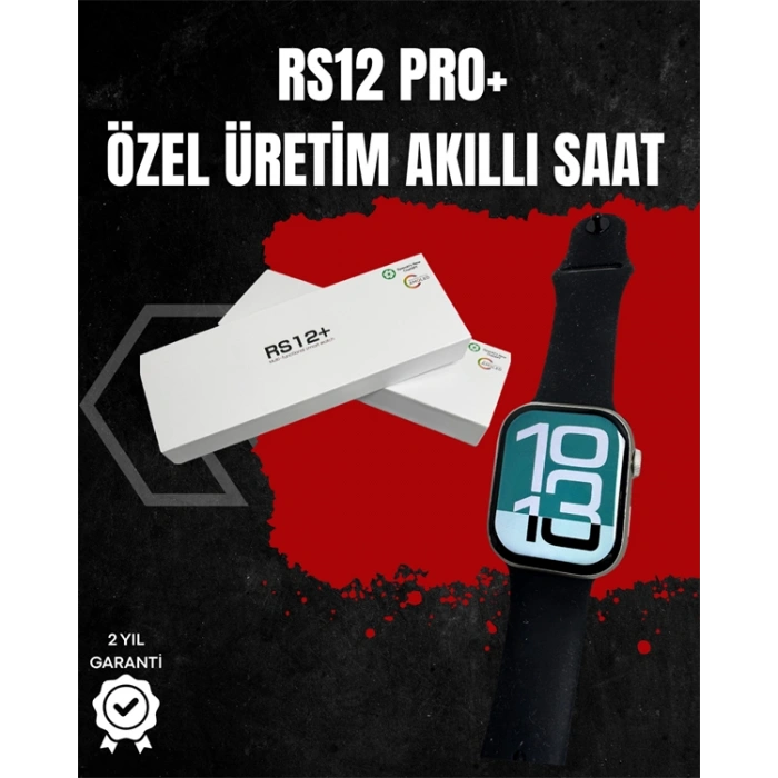 VipMarketim RS12 PRO+ Titanyum Kasa Akıllı Saat – Uyku ve Nabız Takibi Suya Dayanıklı Bluetooth Arama