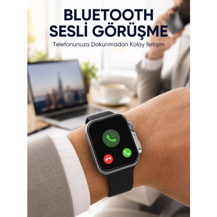 VipMarketim RS12 PRO+ Titanyum Kasa Akıllı Saat – Uyku ve Nabız Takibi Suya Dayanıklı Bluetooth Arama Yeni Nesil