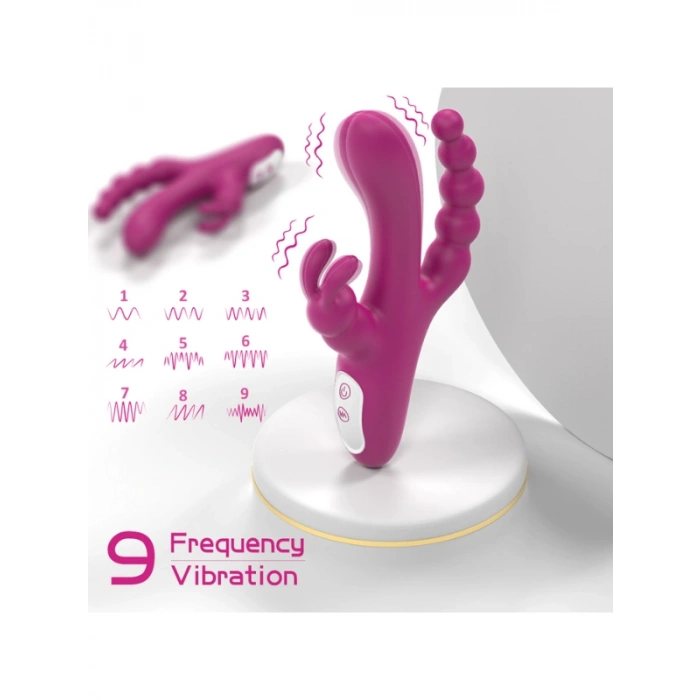 VipMarketim S-Hande 3'ü 1 Arada Tavşan Vibratör – Mor