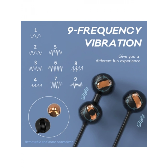 VipMarketim S-Hande Gem Şarjlı Ağırlıklı Güçlü Titreşimli Vajina Kas Geliştirici Kegel Egzersiz Vajinal Topları