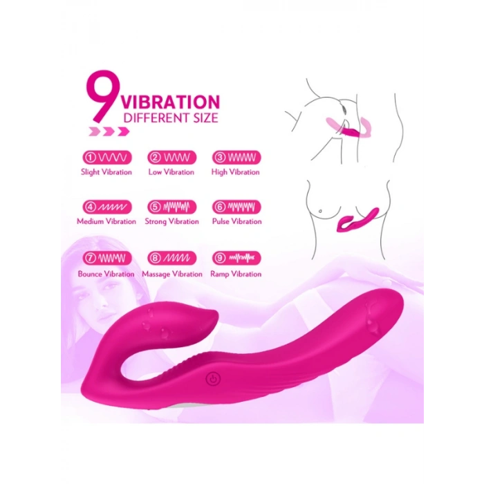 VipMarketim S-Hande Nami 9x9 Modlu Titreşim ve Kablosuz Uzaktan Kumandalı Silikon Vibratör