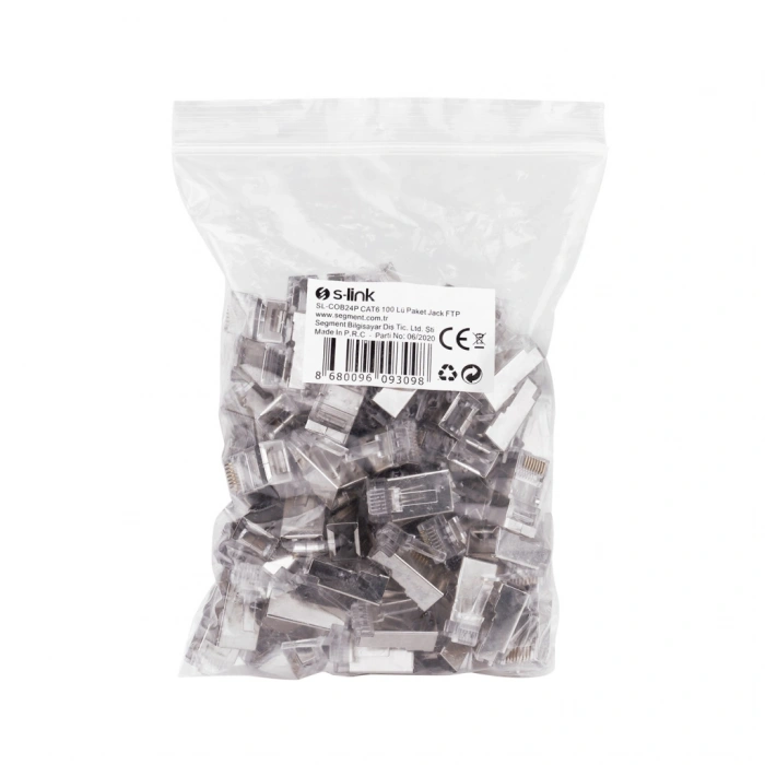 VipMarketim S-LINK SL-COB24P RJ45 Yeni Nesil JAC UTP CAT6 Metal (100lü PAKET)(1923)
