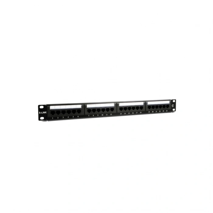 VipMarketim S-LINK SL-F624 Cat6 Patch Panel 24-Port UTP 1U(1923)