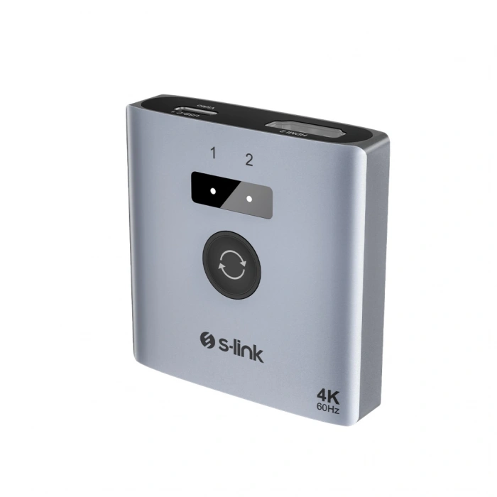 VipMarketim S-LINK SL-LU602C 2xHDMI 1Type-C 4K 60Hz Monitör Çoklayıcı (1PC-2Monitör veya 2PC- 1Monitör) Çift Yönlü Switch(1923)
