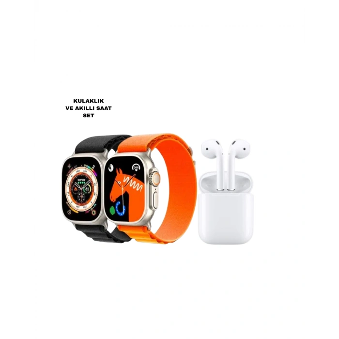 VipMarketim S8 Ultra Akıllı Saat + Gürültü Önleyici Kablosuz Kulaklık Seti