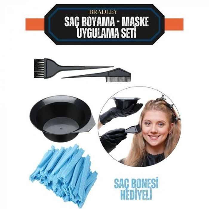 VipMarketim Saç Boyama Seti 24 Saç Bonesi