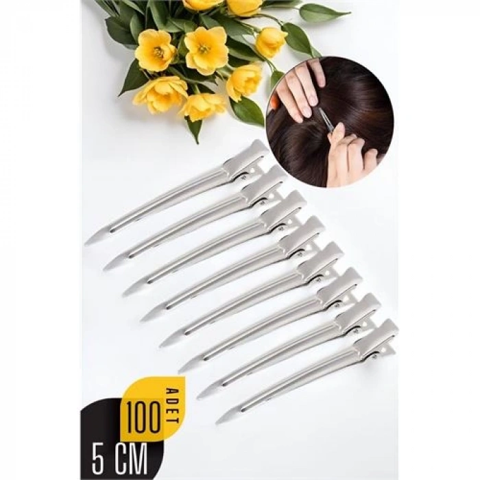 VipMarketim Saç Klipsi Metal Toka 100 Adet Absolute Design
