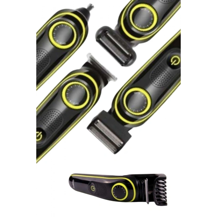 VipMarketim Saç Sakal Şekillendirici Tıraş Makinesi 5 Başlıklı Paslanmaz Çelik Bıçaklı Unısex