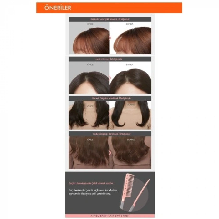 VipMarketim Saçlara Hacim Veren Kolay Şekillendirme Fırçası