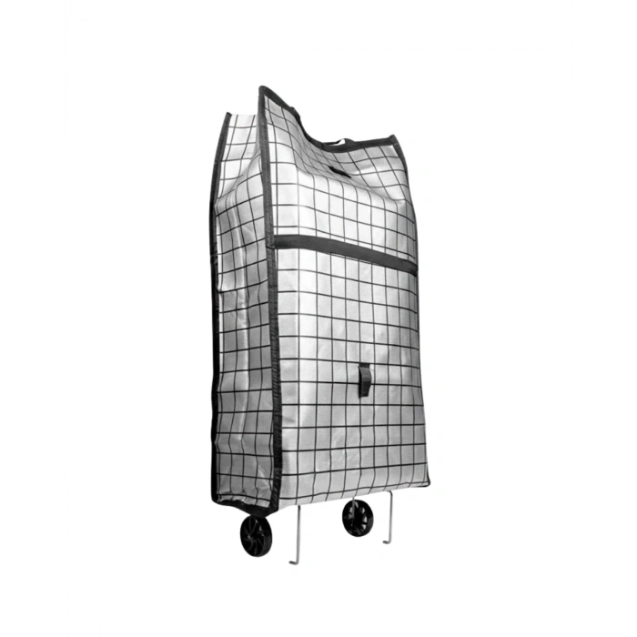 VipMarketim Sağlam Gövdeli Sessiz Tekerlekli Pazar ve Market Çantası