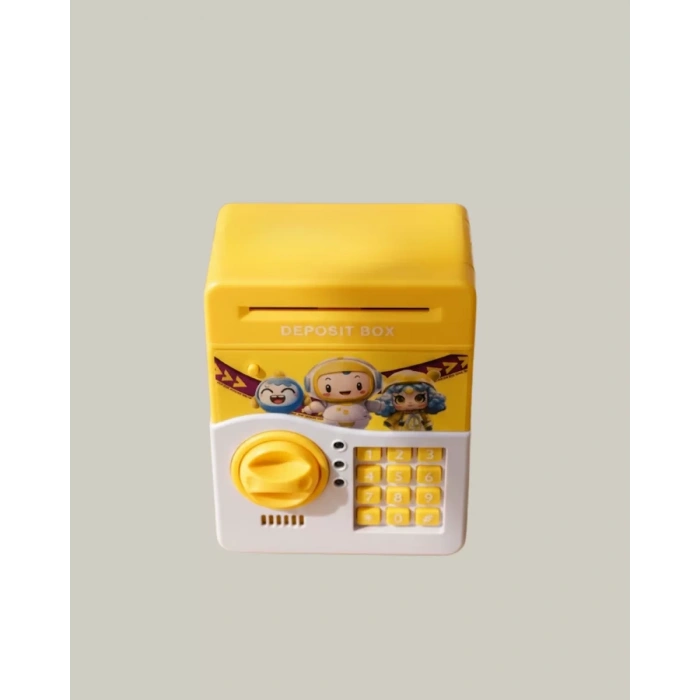 VipMarketim Sarı Renk Otomatik Para Çeken Şifreli Çocuk Kumbarası